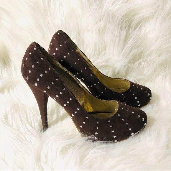 Privileged women’s brown rhinestone 5 “ high heel - Picture 2 of 8